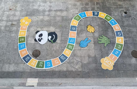  昆山地面游戏彩绘