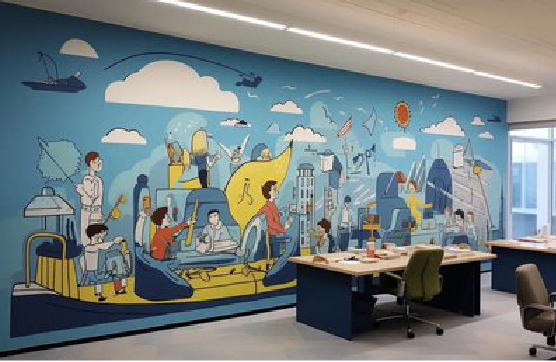  昆山办公室墙绘的特点。