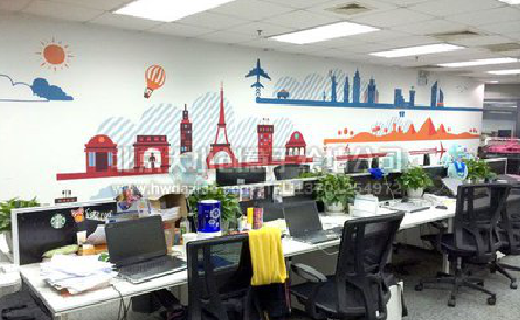  昆山教你设计办公室墙绘的方法。